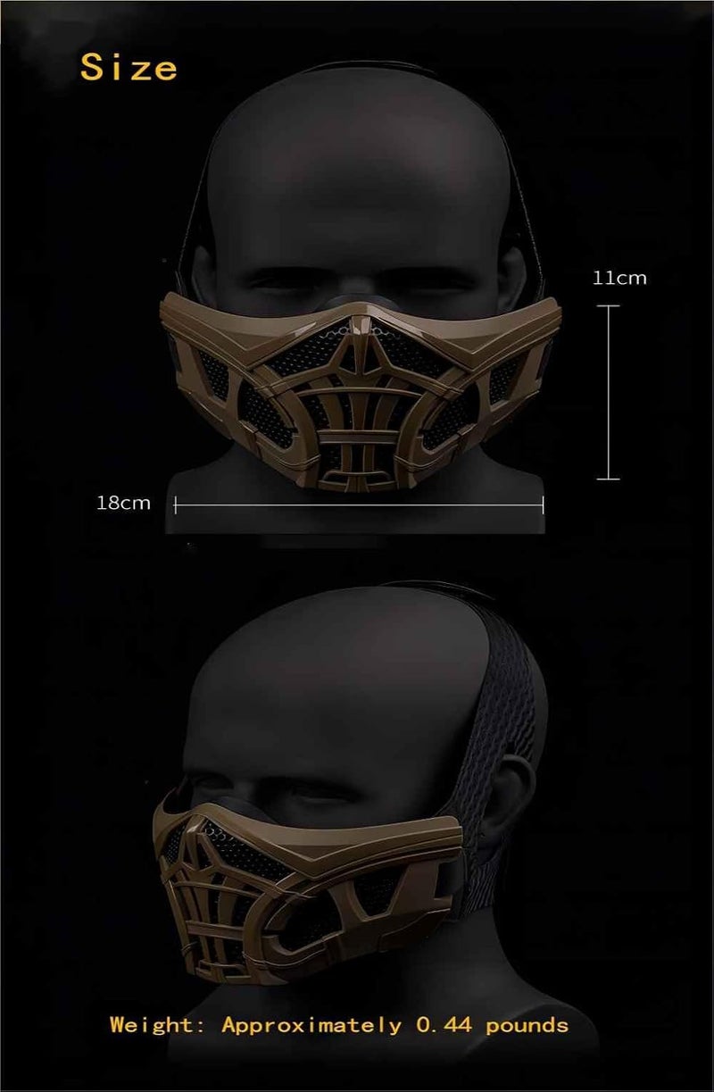 YBJMSFA Tactical Protection Scorpion Half Face Mask ， Airsoft Mask OutdoorTactical Gear for Cs Game Cosplay Hunting Halloween - Image 5